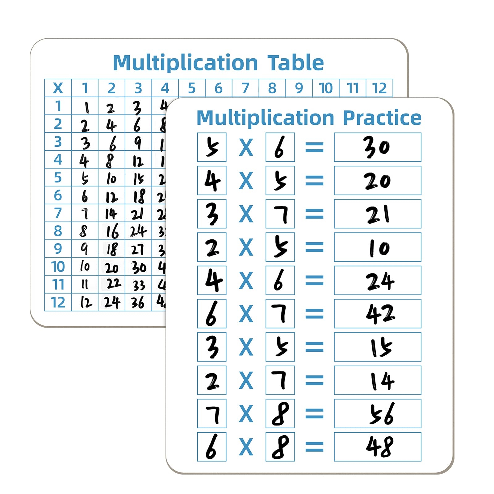 Multiplication Chart Whiteboard Double Sided Times Table 9